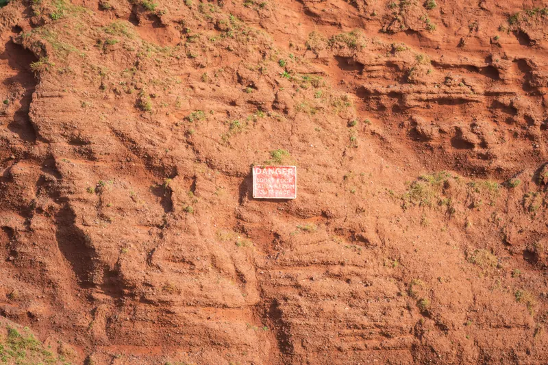 Loose rock, Dawlish. 2021.